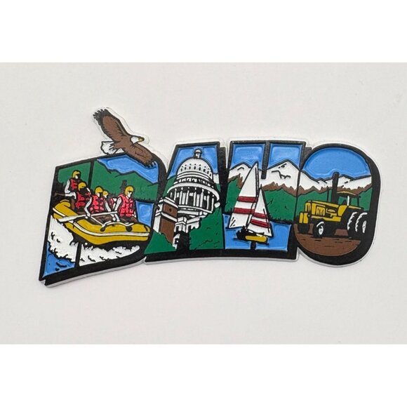 Idaho State Mural Refrigerator Magnet Rafting Capitol Sailing Farming - Picture 7 of 7